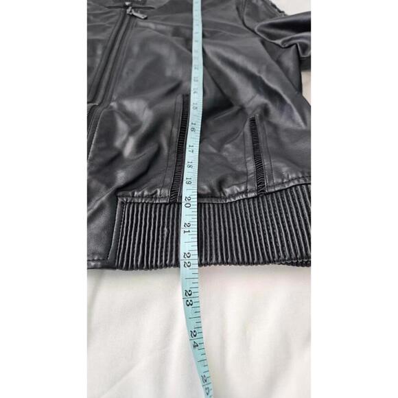 Guess Women's Black Faux Leather Black Jacket XL - Picture 7 of 8